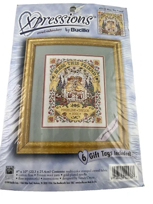 Bucilla Expressions Crewel Embroidery Kit 42533 Bless This Friend Complete 1999 - Image 1 of 4
