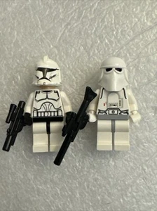 Lego Star Wars Minifigures -  Imperial Snowtrooper 4483 sw0101 & Clone sw0201 - Picture 1 of 11