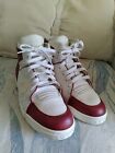 Gucci GG 363731 Interlocking White Red Leather High Top Men's Size 8G US 9