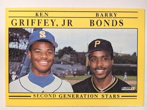 1990 FLEER KEN GRIFFEY JR / BARRY BONDS SUPER STAR 710