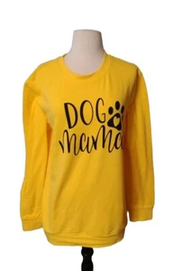 Damen Sweatshirt Hund Mama Muttertag Haustierliebhaber Mama Rundhalsausschnitt Gelb Medium - Bild 1 von 7