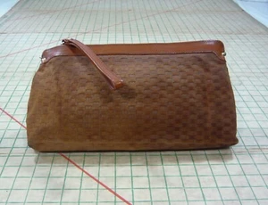 BaRgAiN BiN: ANTICOLI Vintage 70s Italian Suede + Leather CLUTCH Handbag - Bild 1 von 8