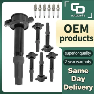 UF486 6 Ignition Coils + 6 Spark Plugs for 3L Ford Fusion Mercury Lincoln Mazda - Picture 1 of 8