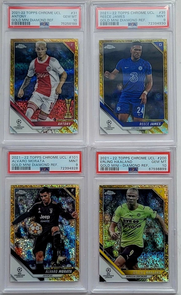 2021-22 Topps Chrome UEFA Champions League Gold Mini-Diamond /50 - Graded - Image 1 of 1