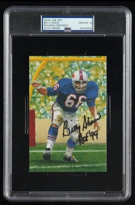 Billy Shaw Goal Line Art Autographed PSA/DNA Inscription "HOF 99" PSA 10 - Image 1 of 2