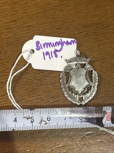Antike Birmingham 1918 Sterlingsilber Albert Kette Anhänger Medaille - Bild 1 von 4