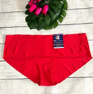 Champion Women’s Red Double Dry Perforated Logo No Show Hipster Underwear 2X NWT - Picture 1 of 4