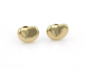 Tiffany & Co. Peretti Ohrstecker 18 Karat Gelbgold Bohne - Bild 1 von 5