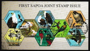 Namibia - SAPOA Pájaros Bloque 62 Sellado 2004 Mi. 1143-1150 - Imagen 1 de 1