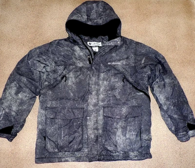 Mens Columbia Sikes Faux denim snowboard ski coat parka jacket sz L omni tech - Image 1 of 4