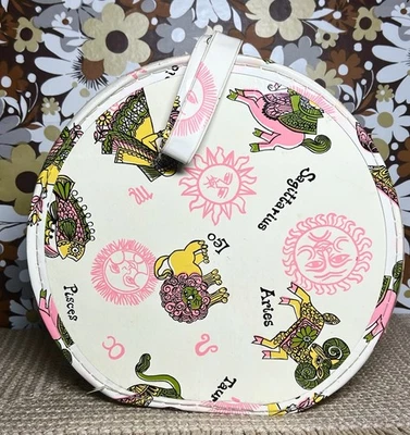 Estuche de viaje retro vintage raro American Tourister años 60 Zodiac vinilo MOD Foto 1 de 4