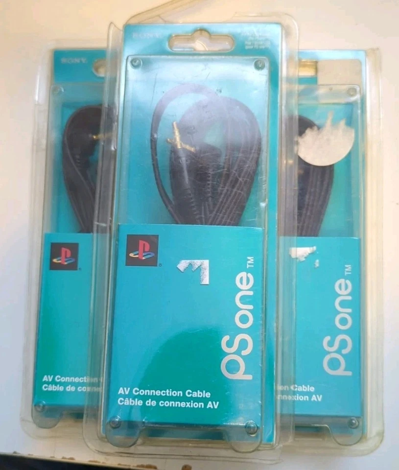 Lot Of 3 Sony PS One AV Connection Cable SCPH-180 U  - New Sealed - See Desc - Image 1 of 1