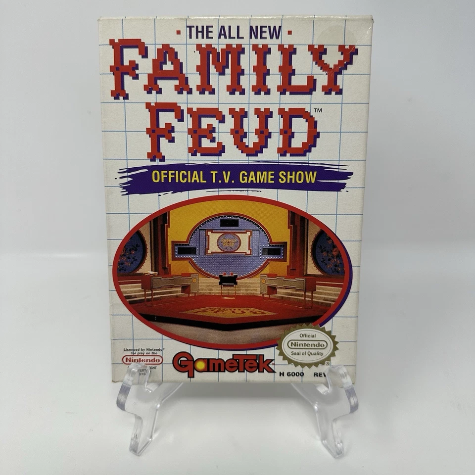 Family Feud Nintendo NES Game with Box No Manual Tested - Image 1 of 4