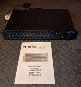 Phonic PEQ3600 2x 31 Band Graphic EQ, Selectable Range, HPF + Bypass, free post - Picture 1 of 11