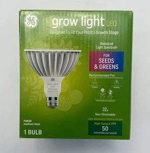 GE Lighting Grow Light Starters 93101232 32W White PAR38 Grow LED Light Bulb New - Picture 1 of 4