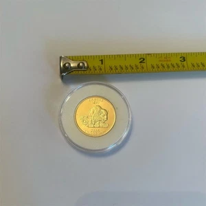 2005 Kansas Gold Plated State Quarter Denver Mint Uncirculated 25C - Picture 1 of 2