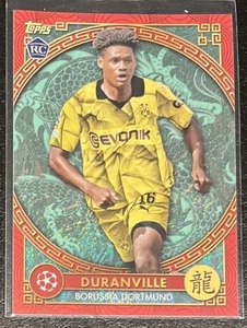2024 Topps Año Nuevo Chino Jade UEFA Julien Duranville Borussia Dortmund NY-5 - Imagen 1 de 2