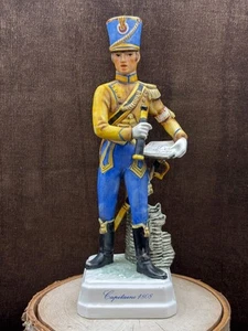 Vtg 1970s GOEBEL Porcelain Capitaine 1808 Figurine Napoleonic Soldier Sword - Picture 1 of 17