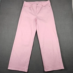 Old Navy Jeans Womens Size 12 Extra Sky-High Wide Leg Secret Smooth Pink - Picture 1 of 10