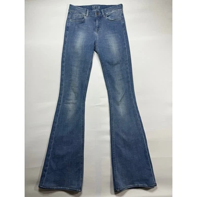 Pantalones de mezclilla para mujer MiH The Bodycon Marrakesh tiro alto ajustados acampanados - 27 (26x33) Foto 1 de 4