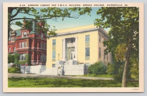 Postal de la Biblioteca Simmons, edificio YWCA, Brenau College, Gainesville GA Georgia - Imagen 1 de 2