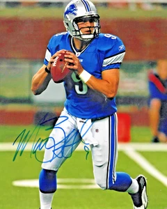 Matthew Stafford Detroit Lions foto autografata firmata 8x10 quasi nuova certificato di autenticità - Foto 1 di 2