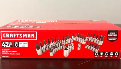 Juego de 42 piezas de 1/4" 3/8" cabeza plana/hex/phillips/torx Bit Drive Socket Foto 1 de 2