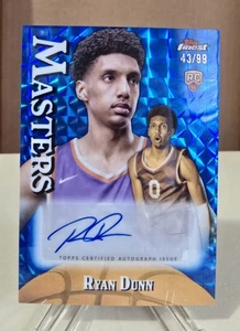 2024-25 Topps Finest RYAN DUNN *MASTERS ROOKIE BLUE CHECKER AUTO* /99 - Picture 1 of 2