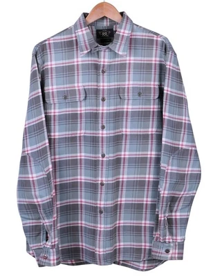 Camisa informal RRL Doble Ralph Lauren verde y roja a cuadros franela algodón XL Foto 1 de 4