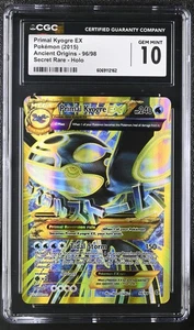 CGC 10 GEM MINT Primal Kyogre EX Ancient Origins 96/98 Secret Rare Pokemon Card - Picture 1 of 2