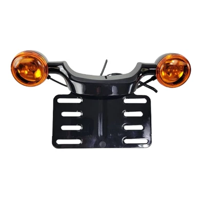 Harley-Davidson Road Street Glide NEGRO guardabarros trasero luz intermitente 97-09 Foto 1 de 4