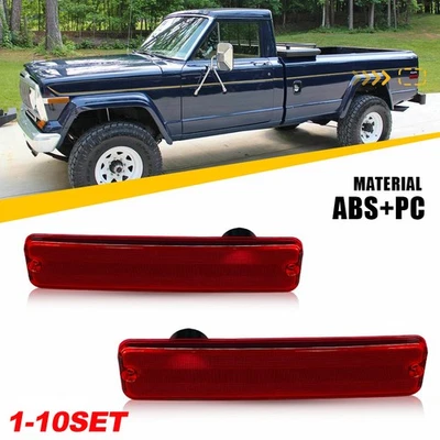 Luces de señalización laterales traseras rojas carcasa para Jeep CJ5 CJ6 CJ7 1972-1983 Foto 1 de 4