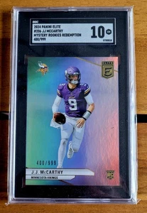 Donruss Elite JJ McCarthy 2024 - Mystery Rookies Redemption #d/999 ¡SGC 10! - Imagen 1 de 2
