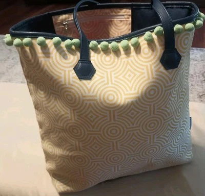 JONATHAN ADLER Clinique~Large Tote Bag~ Beach/Travel/ Carry On/ Gym Yellow - Image 1 of 4