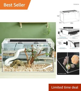 Reptilien Fütterungsbox 50x24x27cm Hochtransparent Belüftung Sicher Gehäuse - Bild 1 von 10
