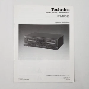 Technics RS-TR333 Stereo Dual Cassette Deck Istruzioni per l'uso, originale - Foto 1 di 3