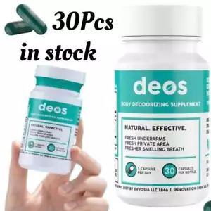 DEOS Internal Deodorant Supplement Natural-Chlorophyll Capsules for Odor-Control - Bild 1 von 6
