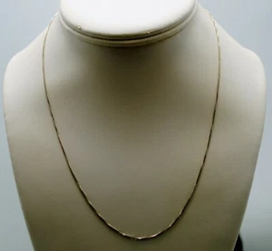 STERLING SILVER BOX CHAIN LINKED NECKLACE 18.0" #136 - Picture 1 of 3