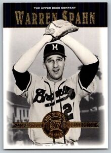 2001 Upper Deck Hall of Famers #4 Warren Spahn    Milwaukee Braves