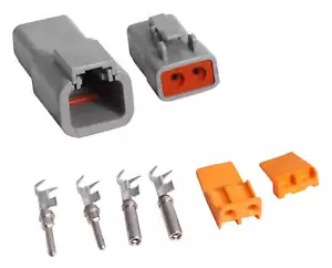 MSD-8184 MSD Electrical Wiring Connector, Deutsch, 12-14 Gauge/2-Pin, Each - Picture 1 of 1