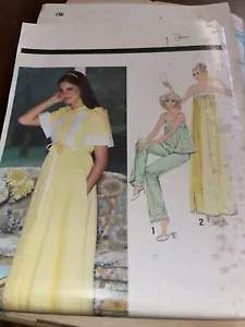 Accappatoio camicia da notte lingerie vintage anni 70 Simplicity 8766 modello pigiama taglia 12 non tagliato - Foto 1 di 3