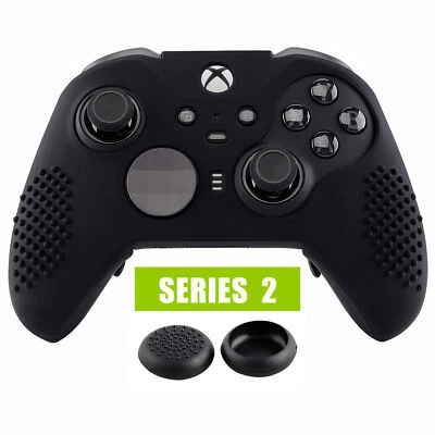 Funda Silicona Suave Negra Recubrimiento Empuñaduras Pulgares para Mando Xbox One Elite Serie 2 Foto 1 de 4