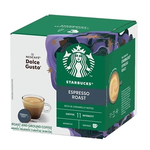 Starbucks Espresso Roast Kaffeekapseln von Nescafe Dolce Gusto 12 Portionen 66g - Bild 1 von 13