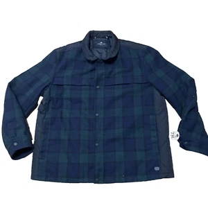 Andrew Marc New York Jacket XXL Black Green Blue Plaid 2XL Snap Wool Heavy Coat - Picture 1 of 24