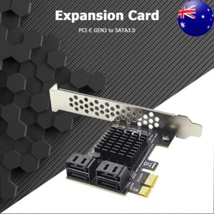 SATA III PCIe Card 4 Port 6Gbps SATA to PCI-e 1X Adapter Converter with Bracket - Afbeelding 1 van 8