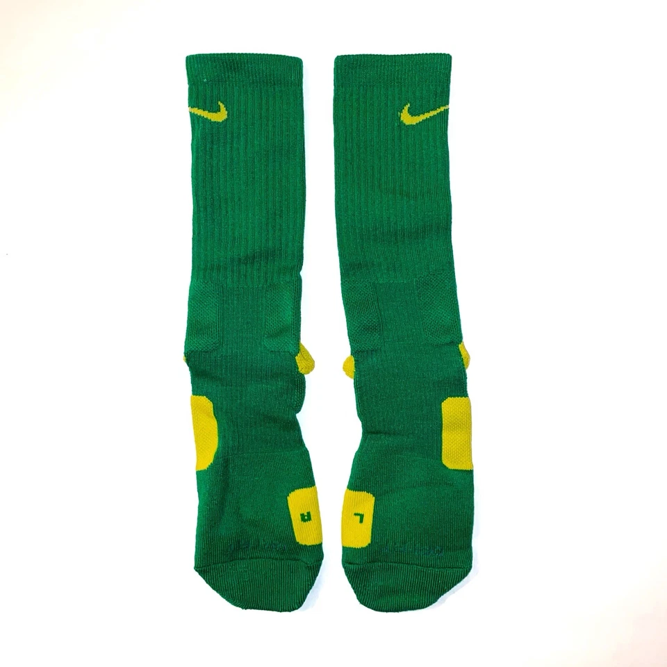 Nuevos Calcetines Nike Elite Crew Team Emitidos Oregon Ducks Talla GRANDE (W 10-13) (M 8-12) Foto 1 de 4