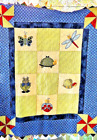 vintage Baby Quilt Butterfly, lady bug, turtle, dragonfly Etc. 45”x38”