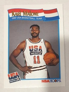 Karl Malone USA 1991-92 NBA Hoops Basketball Trading Card №580 - Bild 1 von 2