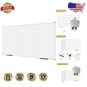 Durable 96 x 48 Inch Foldable Magnetic Whiteboard - Ideal for Schools & Offices - Picture 1 of 8