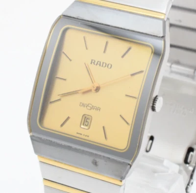 [N MINT] Vintage RADO DiaStar 129.0266.3 gold Dial Quartz Unisex Watch JAPAN #30 - Image 1 of 4